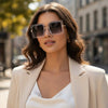 Lunette carrée transparente