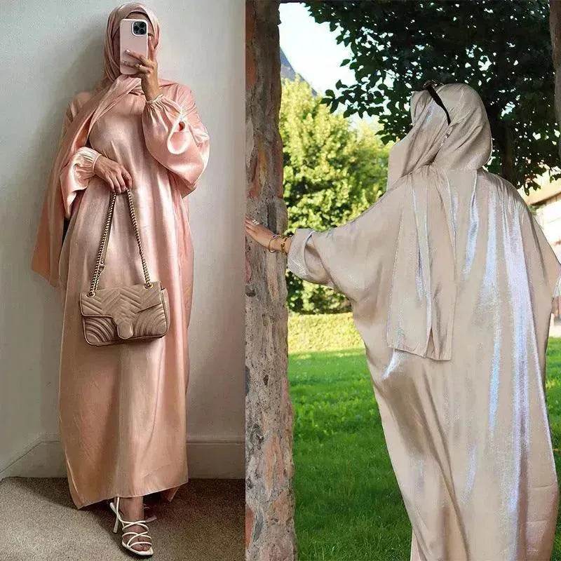 Lustre Batwing style Abaya Dress for Arab Dubai Turkey Middle East Women