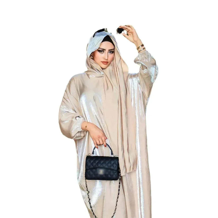 Lustre Batwing style Abaya Dress for Arab Dubai Turkey Middle East Women