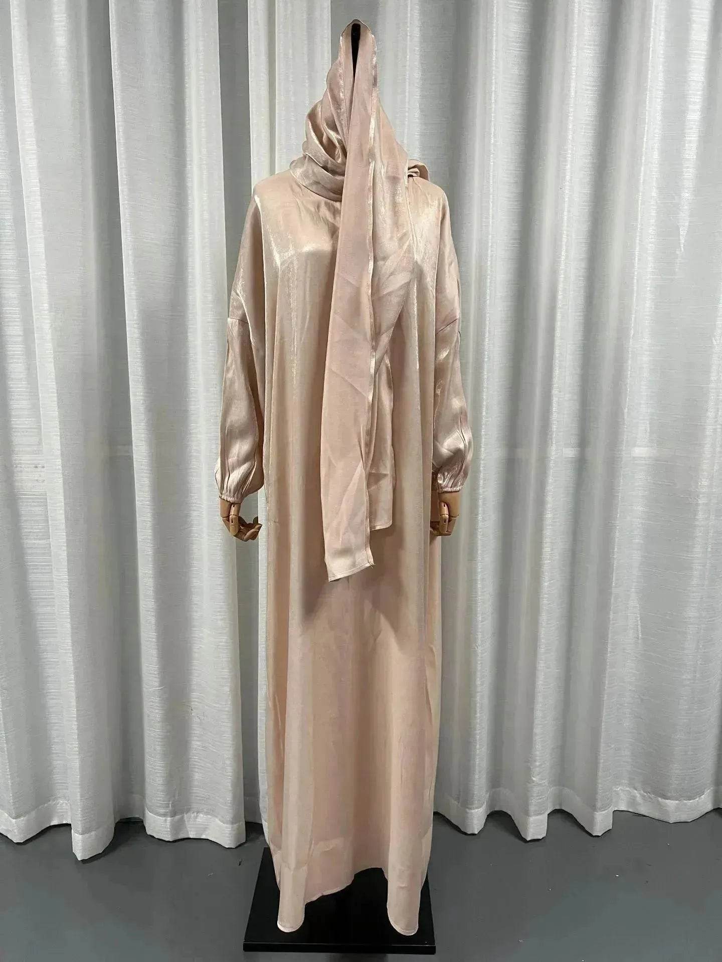 Lustre Batwing style Abaya Dress for Arab Dubai Turkey Middle East Women