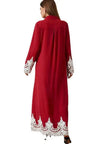 Luxurious Embroidered Blouse Lace Cardigan Dress for Beautiful Arab Dubai Turkey Middle Eastern Women