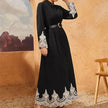 Luxurious Embroidered Blouse Lace Cardigan Dress for Beautiful Arab Dubai Turkey Middle Eastern Women