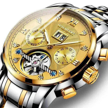 Luxurious Luminous Diamond Tourbillon Hollow Automatic Mechanical Watch