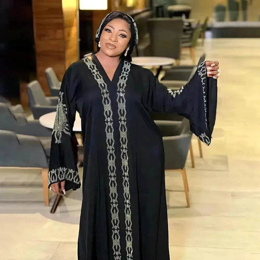 Luxurious Plain and Embroidered Turkey Abaya Dress