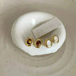 Luxury French Retro Tiger eye Metal Stud Earrings For Women Weeding Earrings