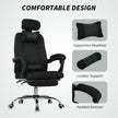 Brady Ergonomic Executive High Back Office Chair with Footrest and Lumbar Support-Black