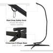 Outsunny Hanging Hammock Chair Stand C Stand Steel for Indoor Outdoor Air Porch Swing Chair