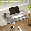 Eden Height Adjustable Standing Desk with Wheels and Headphone Hook-Grey