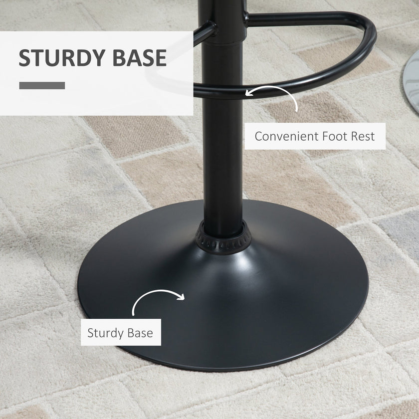 Avion Counter/Barstools with Adjustable Height and Swivel-Set of 2-Black