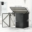 Outdoor Storage Shed Lockable Galvanized Steel Garbage Bin Shed Lift-up Lid for 2 Trash Cans