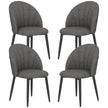 Skylar Modern Dining Chairs Set of 4-Dark Grey