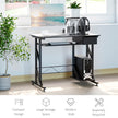 Indy Computer Desk with Keyboard Tray and Drawer-Black