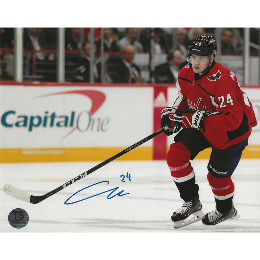 Connor McMichael Autographed Washington Capitals Skating 8x10 Photo