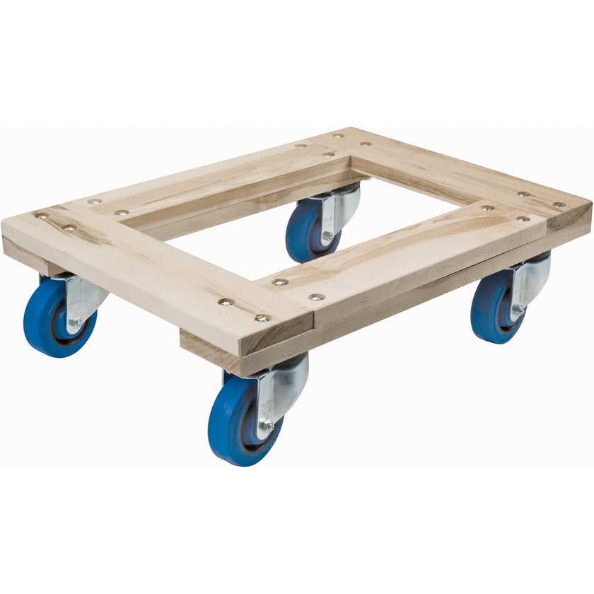 Wood Dollies - Heavy-Duty, Rubber Wheels, 1400 lbs. Capacity, 18