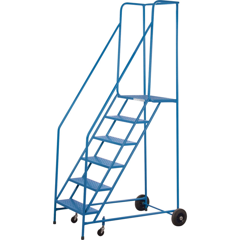 CSA-Certified Rolling Step Ladder, 6 Steps, 22