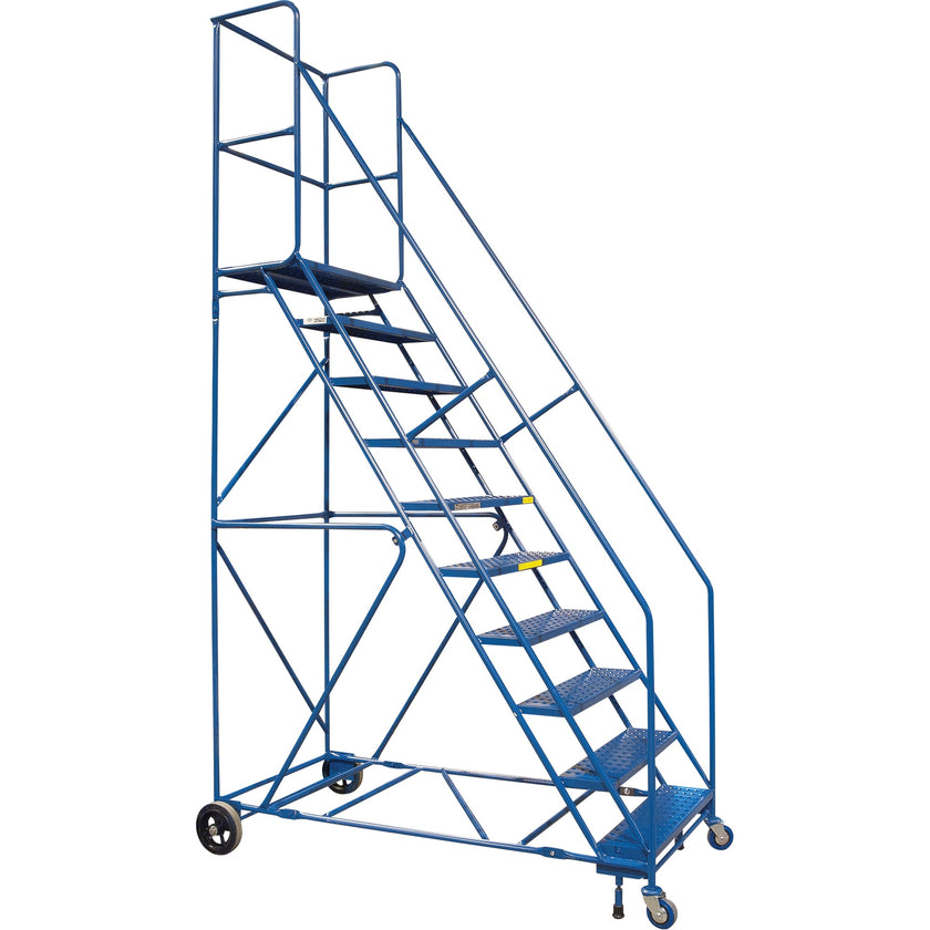 CSA-Certified Rolling Step Ladder with Locking Step, 10 Steps, 30