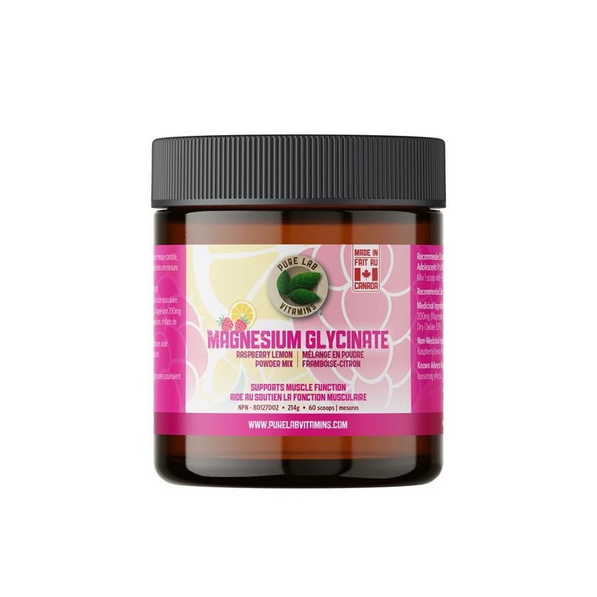 Magnesium Glycinate Raspberry-Lemon Powder Mix 214g