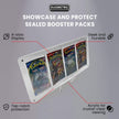 EVORETRO Magnetic Acrylic Booster Pack Display Case 4-Slot