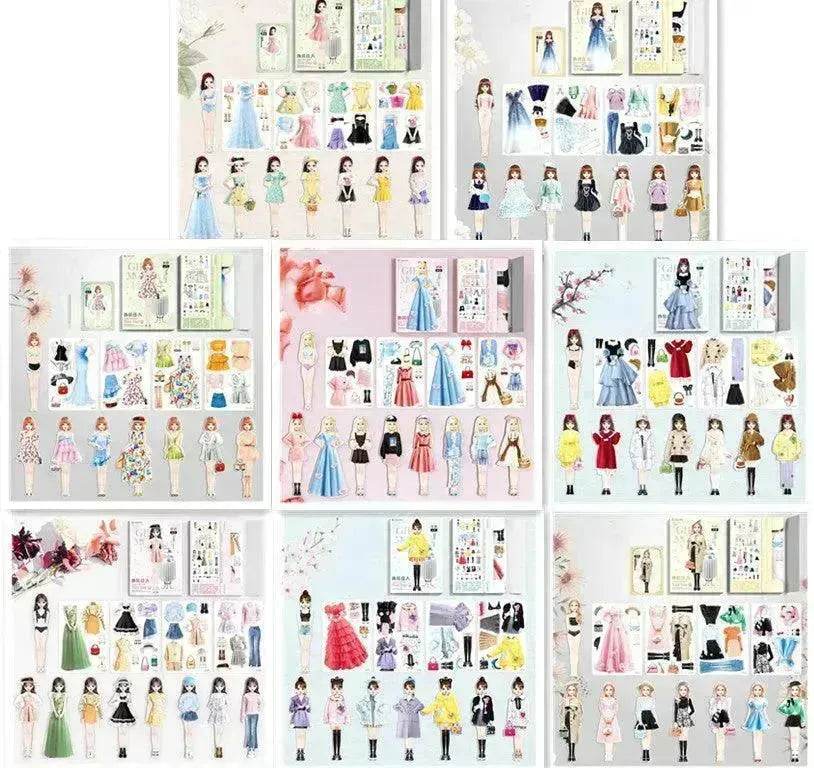 Magnetic Baby Girl Dressing Stickers Baby Clothing Stickers Book Toys