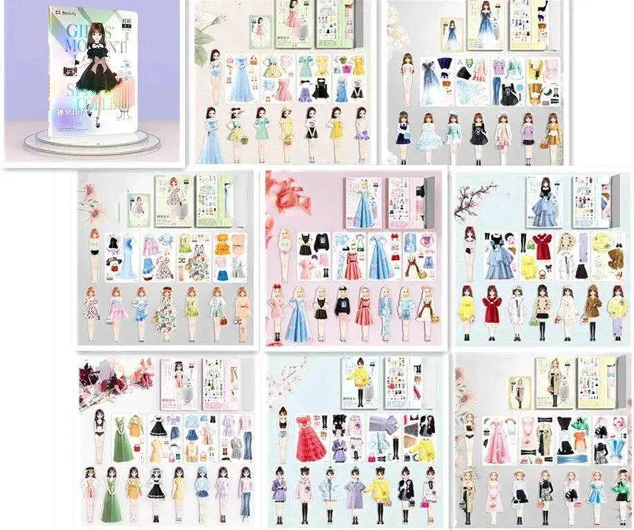Magnetic Baby Girl Dressing Stickers Baby Clothing Stickers Book Toys