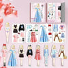Magnetic Baby Girl Dressing Stickers Baby Clothing Stickers Book Toys