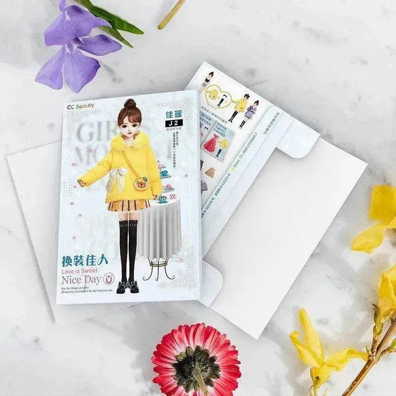 Magnetic Baby Girl Dressing Stickers Baby Clothing Stickers Book Toys