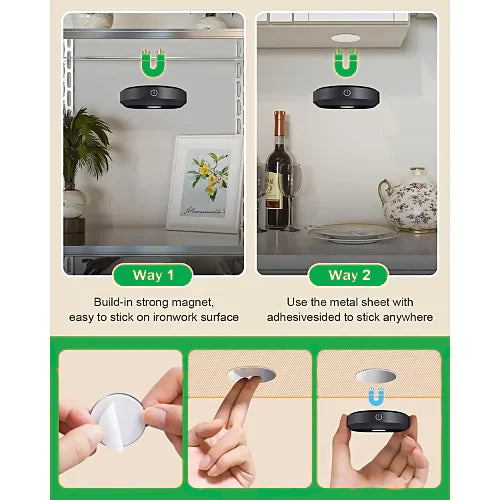 Magnetic Rechargeable Puck Light – Wireless LED