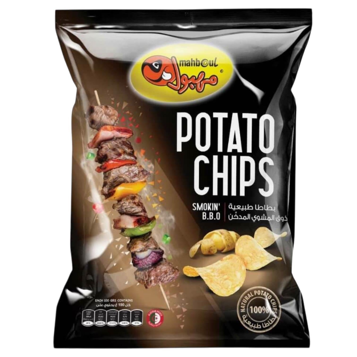 Mahboul Potato Chips with Smokin BBQ Flavour (85g)