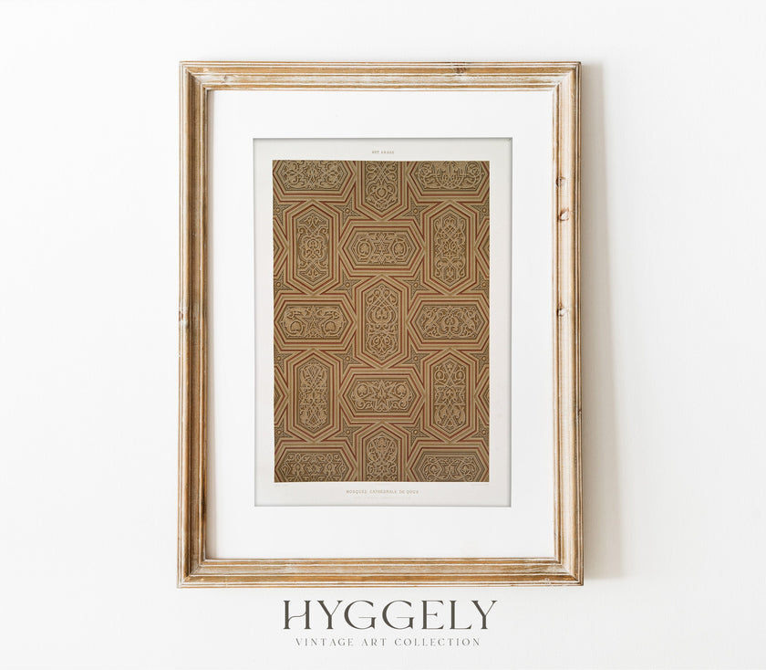 Vintage Arabic Textile Art Print SK0152