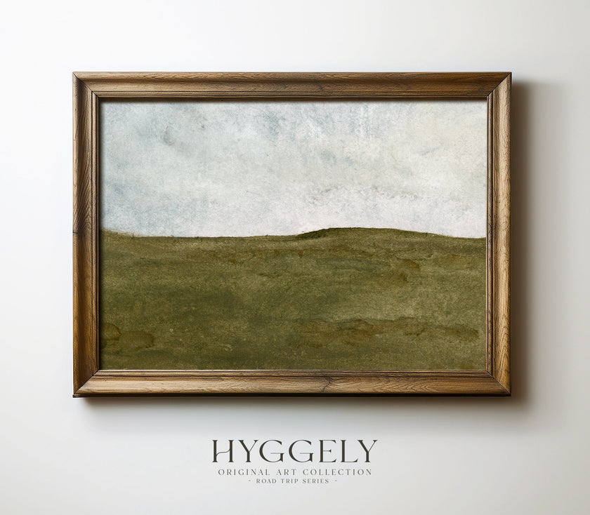 Smooth Grassland | Landscape Art Print | Road Trip Series | RT118