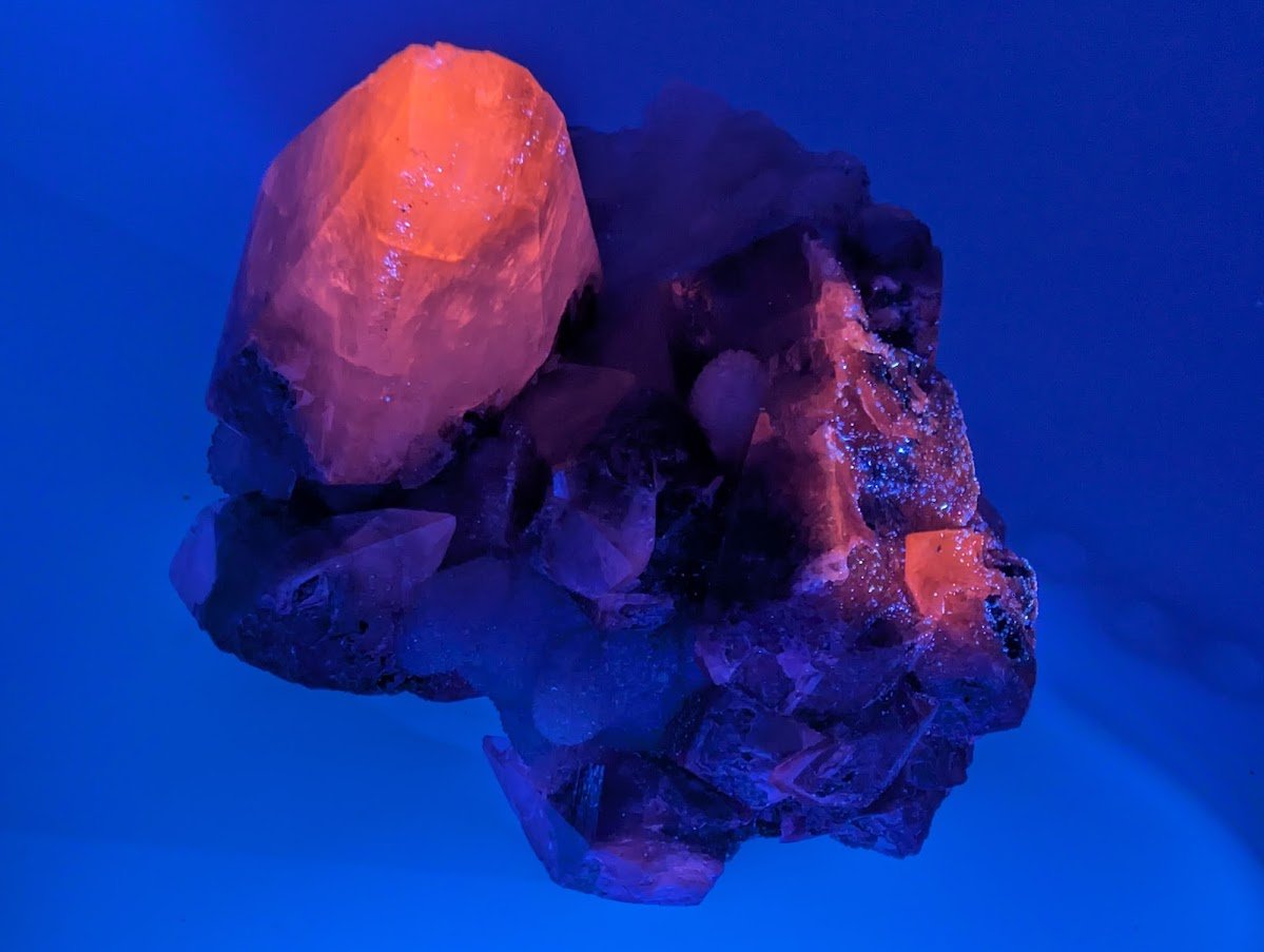 Majestic Dogtooth Calcite with Dendritic Inclusions and Sugar Sphalerite – Fujian, China