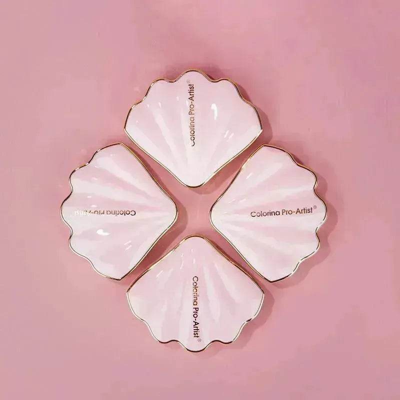 Makeup Shell Double Color Mirror Powder Blusher