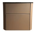 Malaga Two-Drawer Bronze Bedside Table