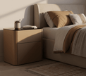 Malaga Two-Drawer Bronze Bedside Table