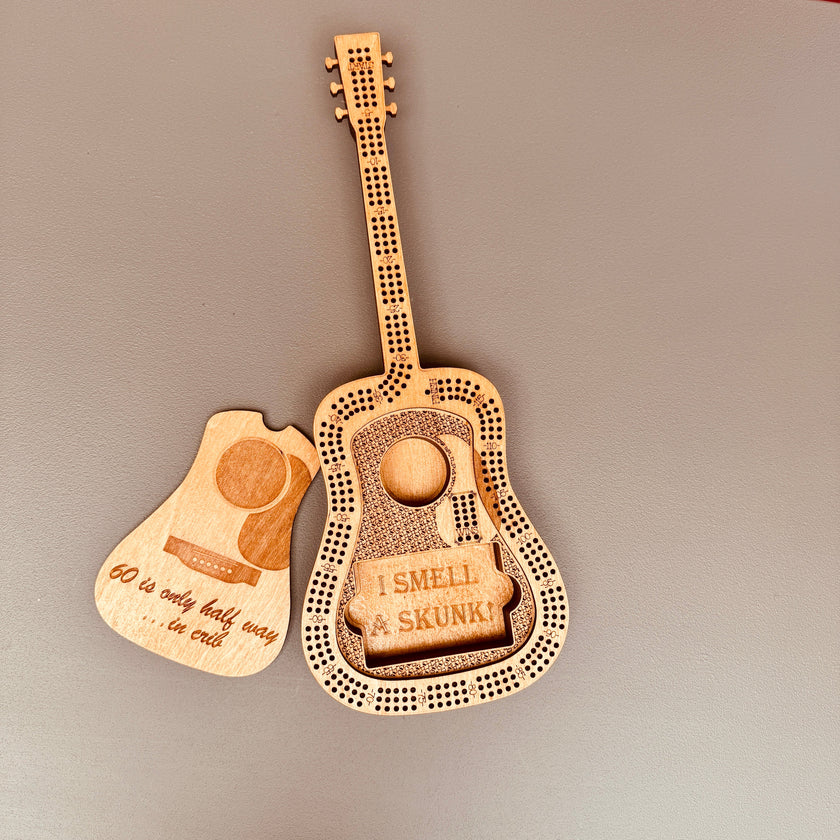 Guitar Shaped Cribbage Board