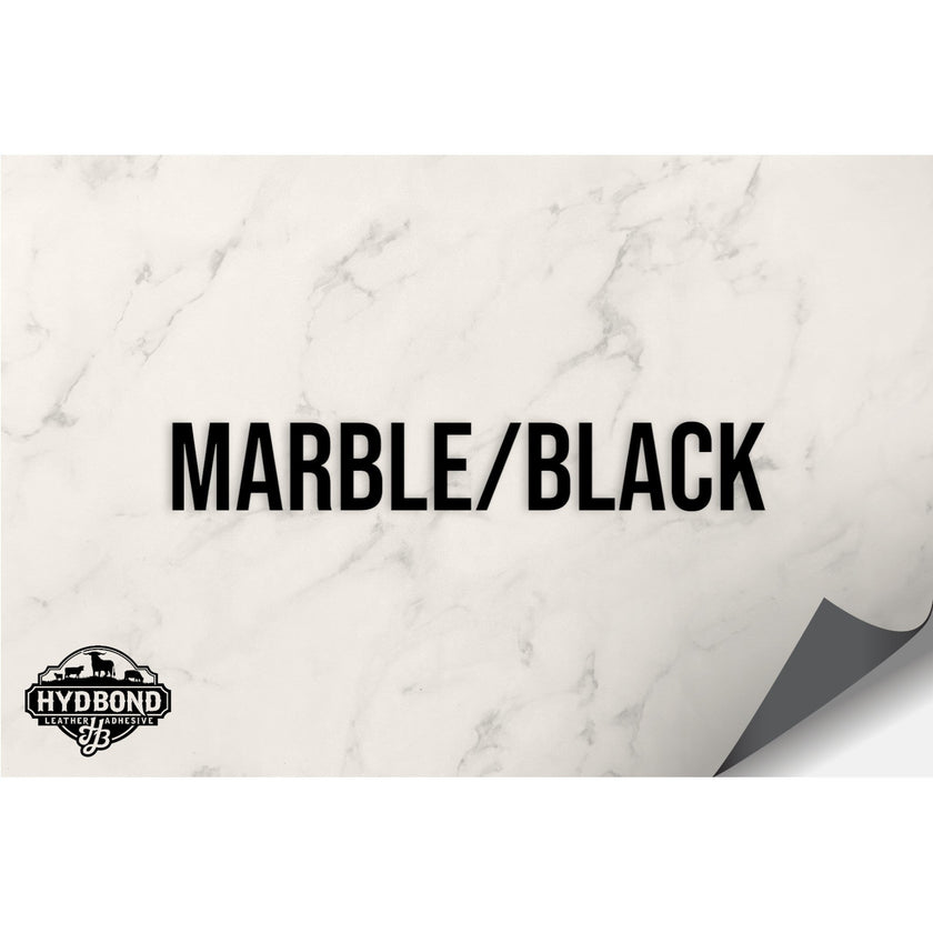 NO ADHESIVE MARBLE/BLACK LEATHERETTE SHEET (12