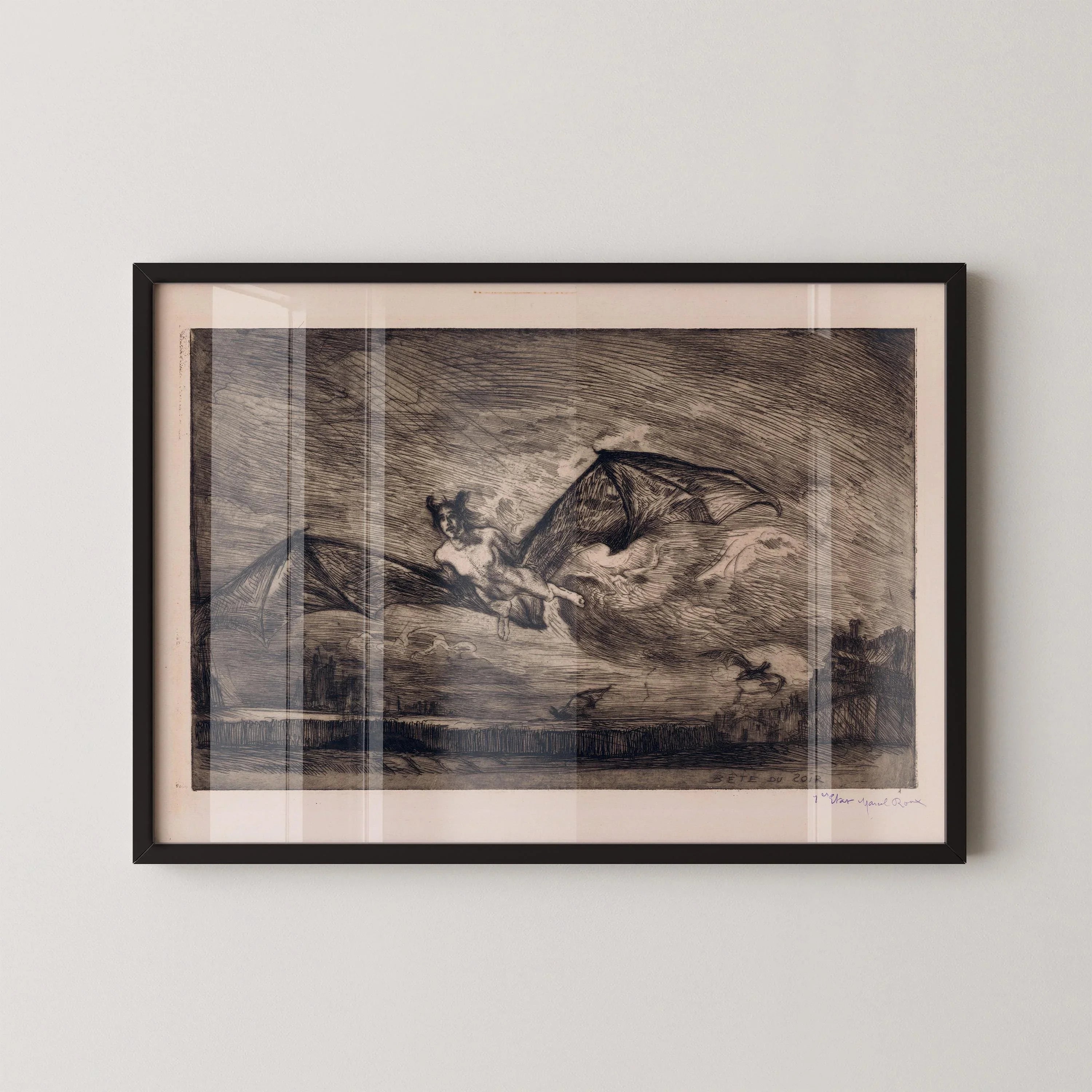 Marcel Roux - The Nightbeast Art Print: Vintage Occult Symbolism