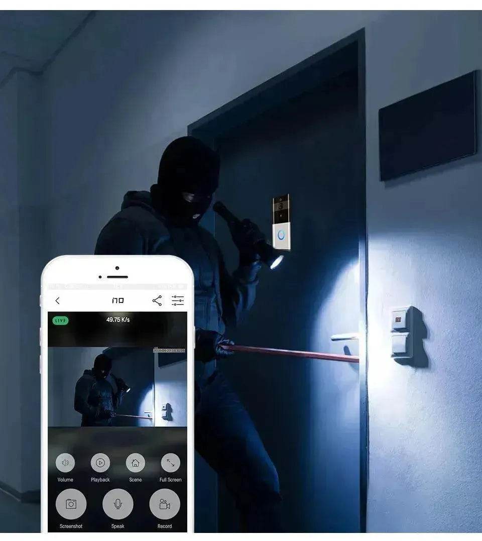 Marlboze WiFi Doorbell Camera – 720P Video & PIR Motion