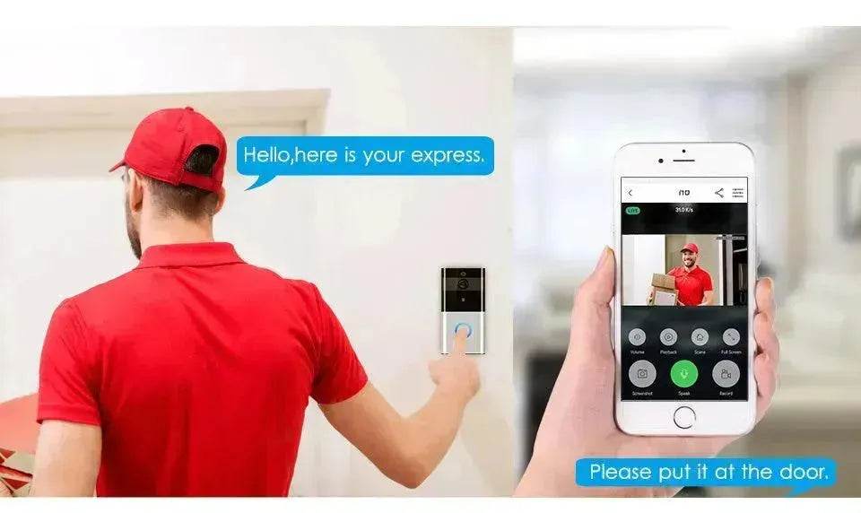 Marlboze WiFi Doorbell Camera – 720P Video & PIR Motion