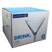 Martini 10oz Glass 4 piece set Cachet Luminarc