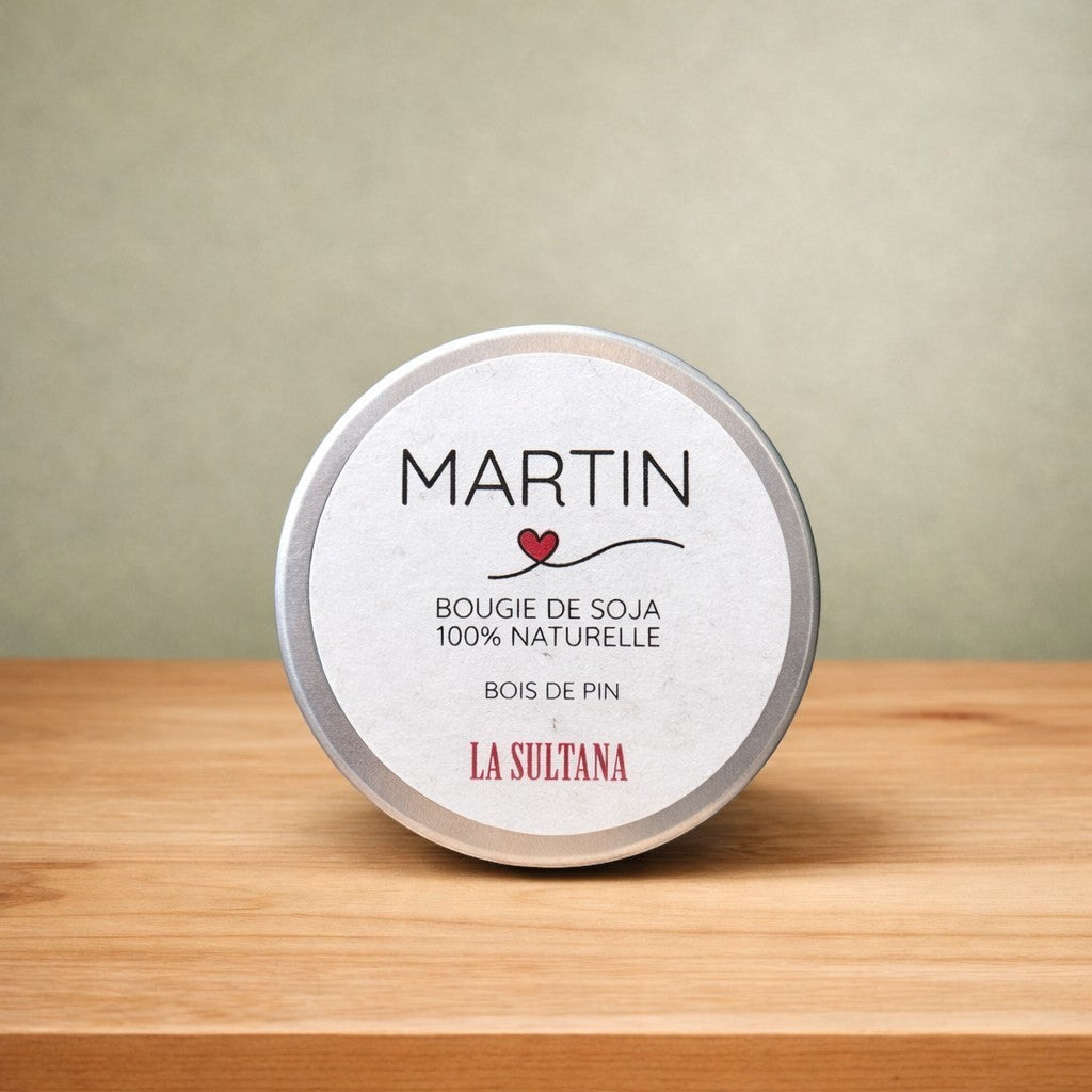 Bougie de soya MARTIN bois de pin