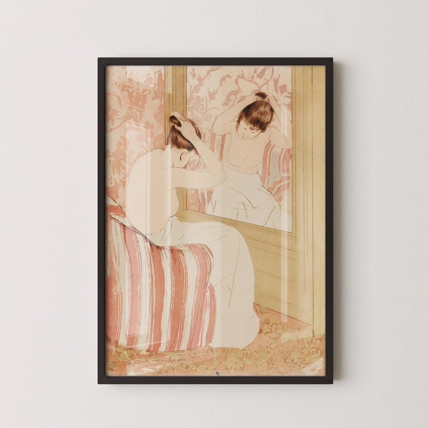 Mary Cassatt - La Coiffure | Famous Impressionist Art (available handframed or unframed)