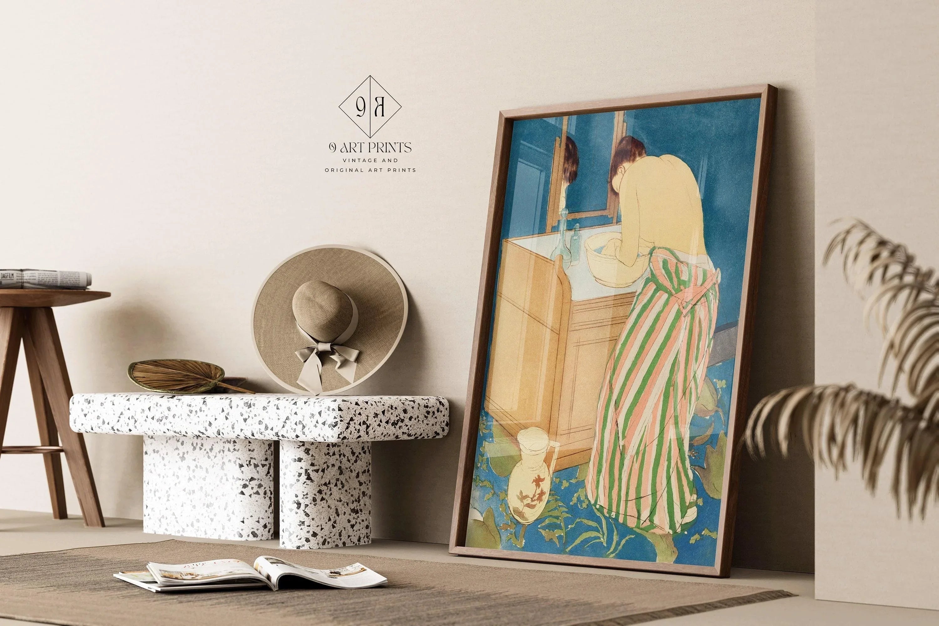 Mary Cassatt - Woman Bathing | Famous Impressionist Art (available handframed or unframed)