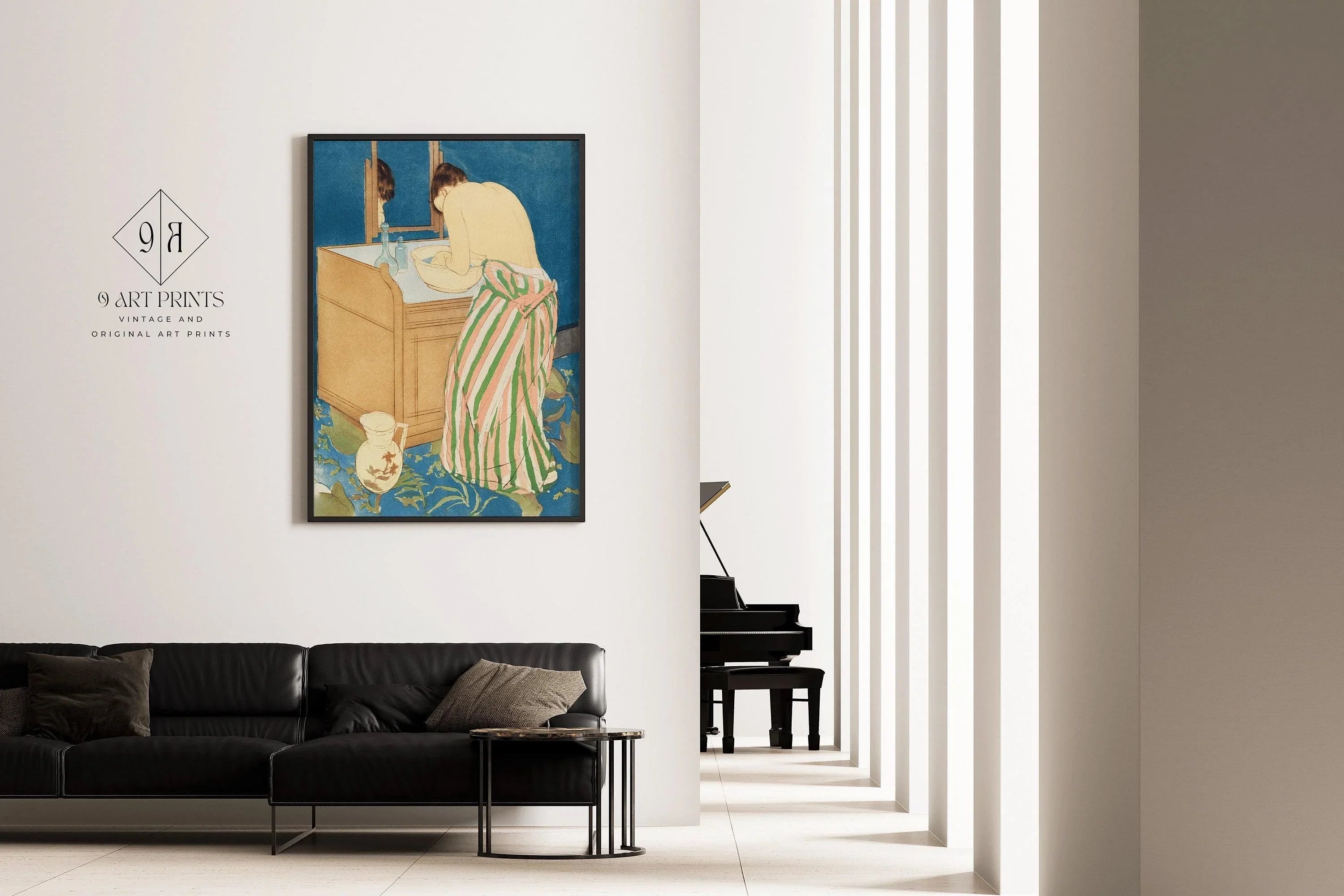 Mary Cassatt - Woman Bathing | Famous Impressionist Art (available handframed or unframed)