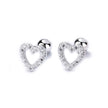 Boucles d'oreilles Coeurs en argent sterling