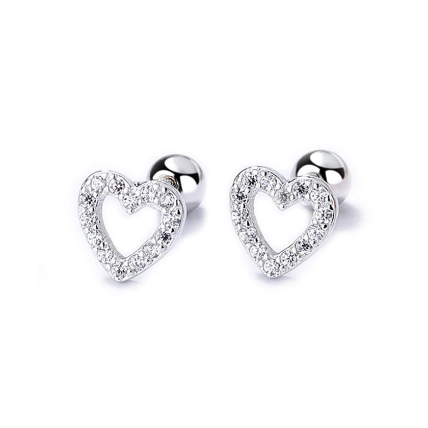 Boucles d'oreilles Coeurs en argent sterling