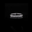 Bague semi-éternité à 8 moissanites en or 10K ou argent sterling