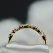 Bague semi-éternité Marquise en or 10K ou argent sterling  et moissanites