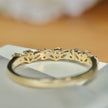 Bague semi-éternité Marquise en or 10K ou argent sterling  et moissanites