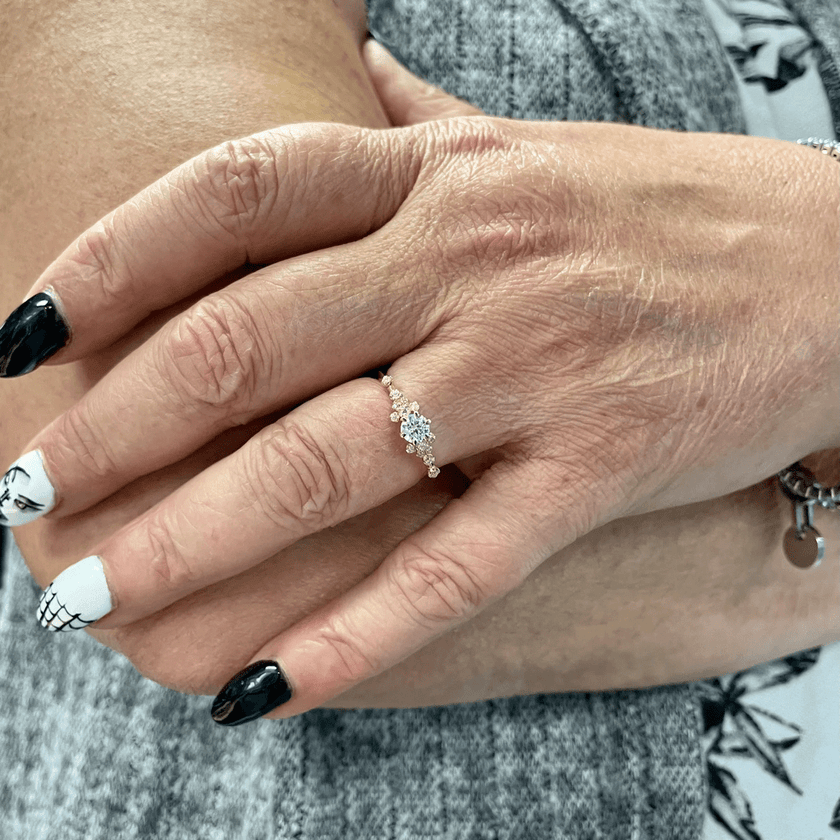 Bague solitaire Nuage - Moissanites